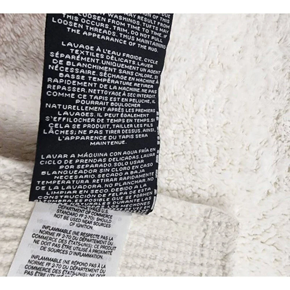 Lauren Ralph Sanders Lauren Bath Rug Antimicrobial Cotton 17 x 24 Linen